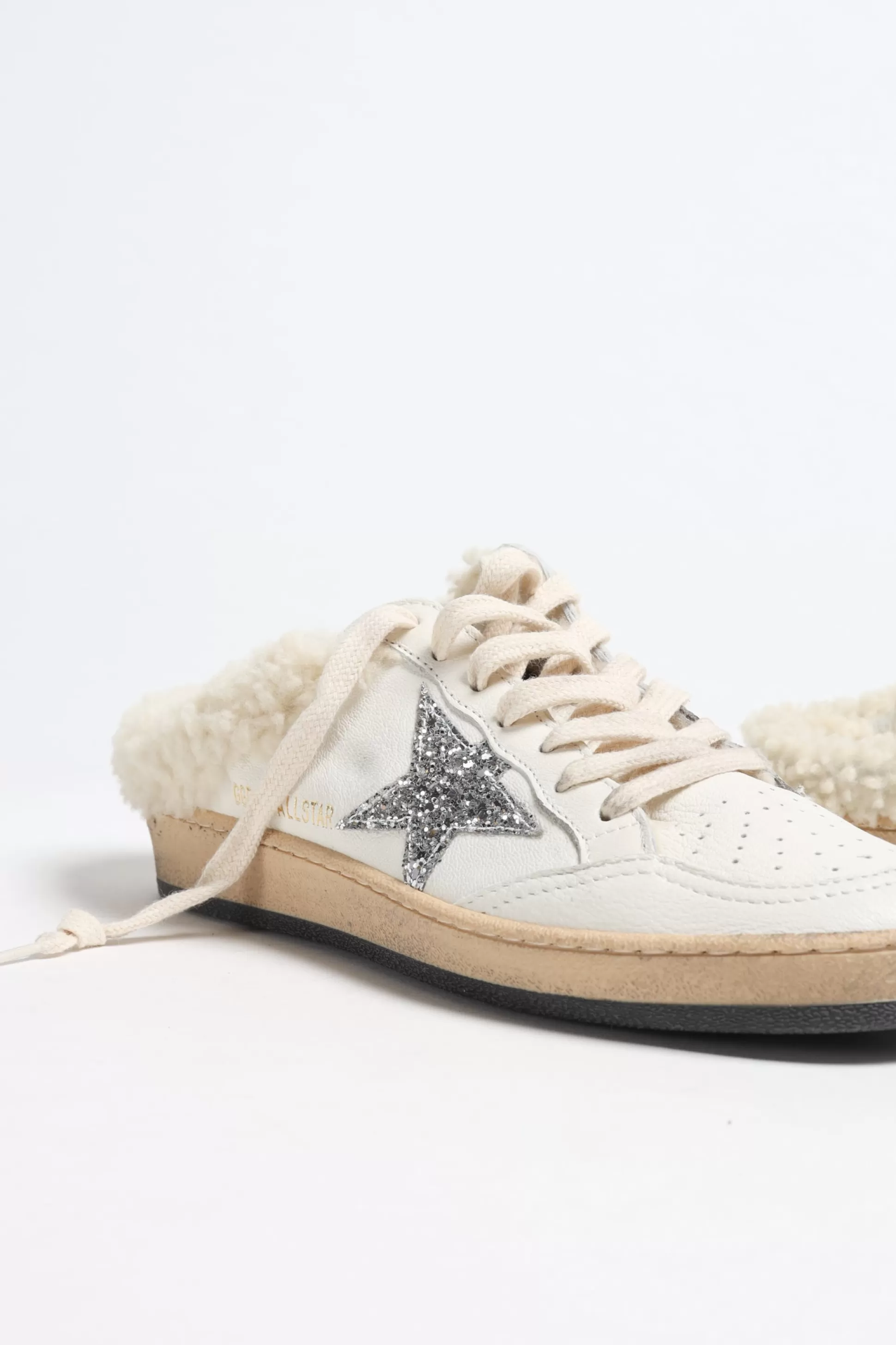 Golden Goose Loafers & Mules^Sneaker Ballstar Sabot En Blanc/Argente