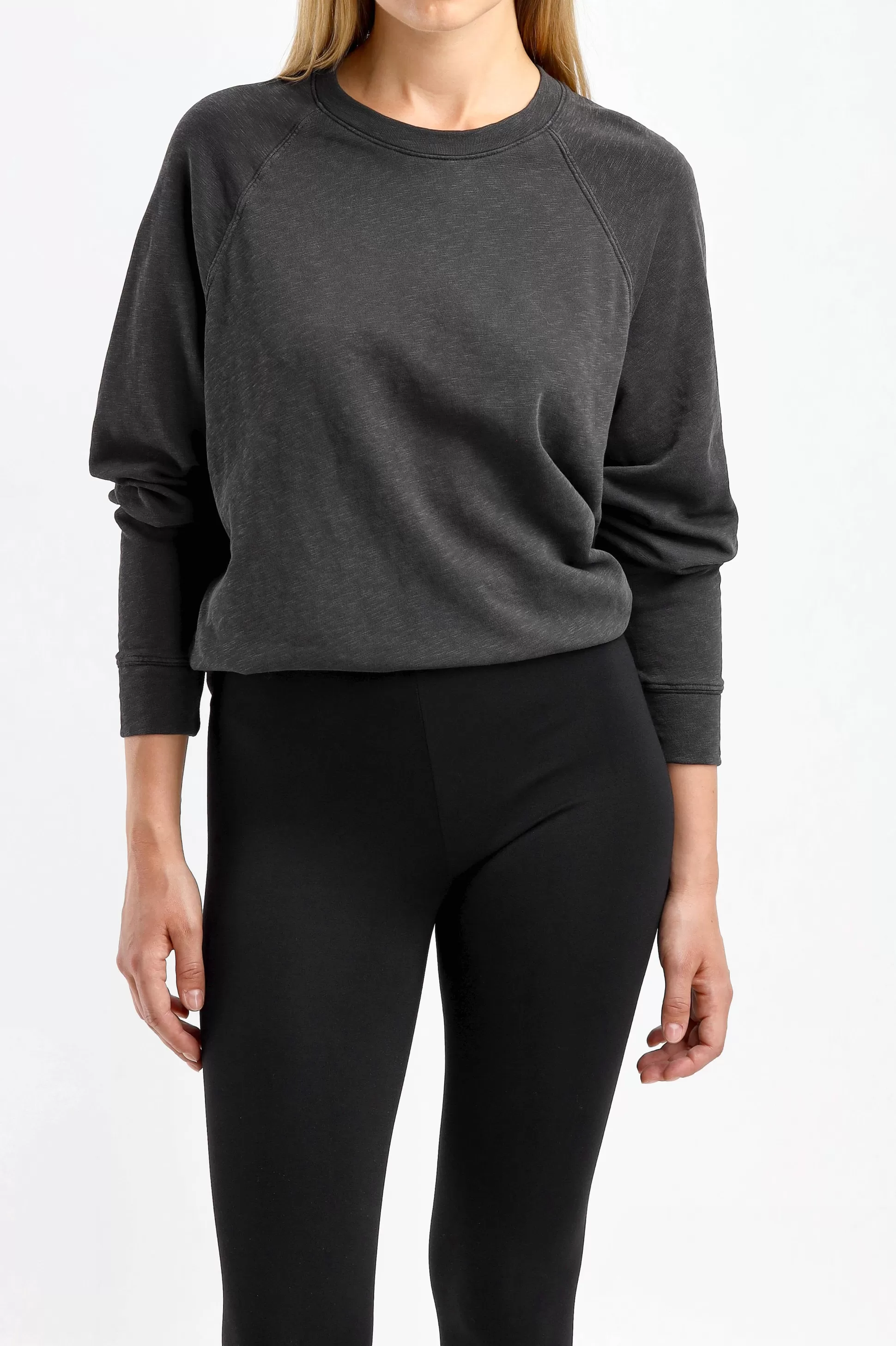 James Perse Pull-Over^Sweat-Shirt French Terry En Carbone