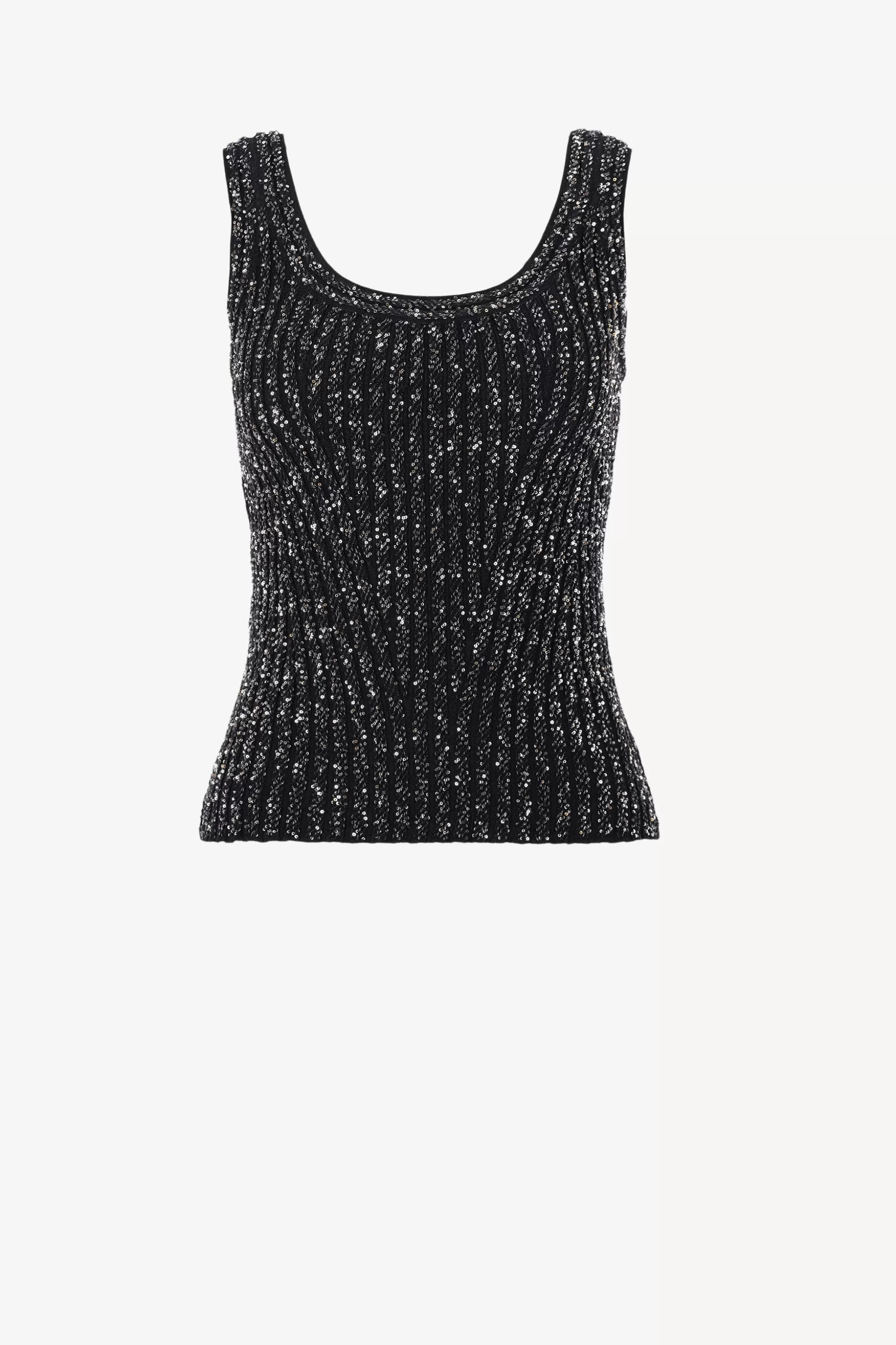 Missoni T-Shirts & Manches Longues^Top En Tricot A Paillettes Noir/Argente