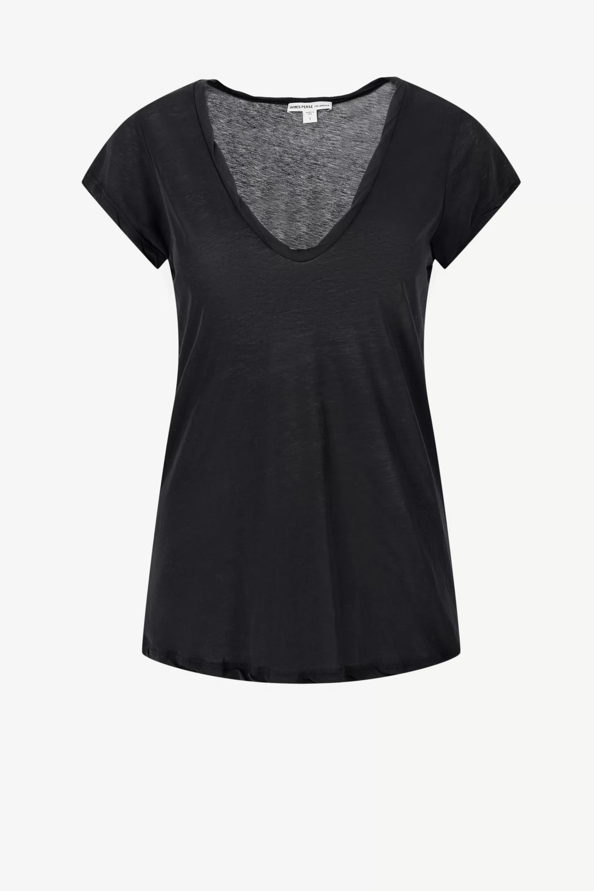 James Perse T-Shirts & Manches Longues^T-Shirt Deep V En Noir