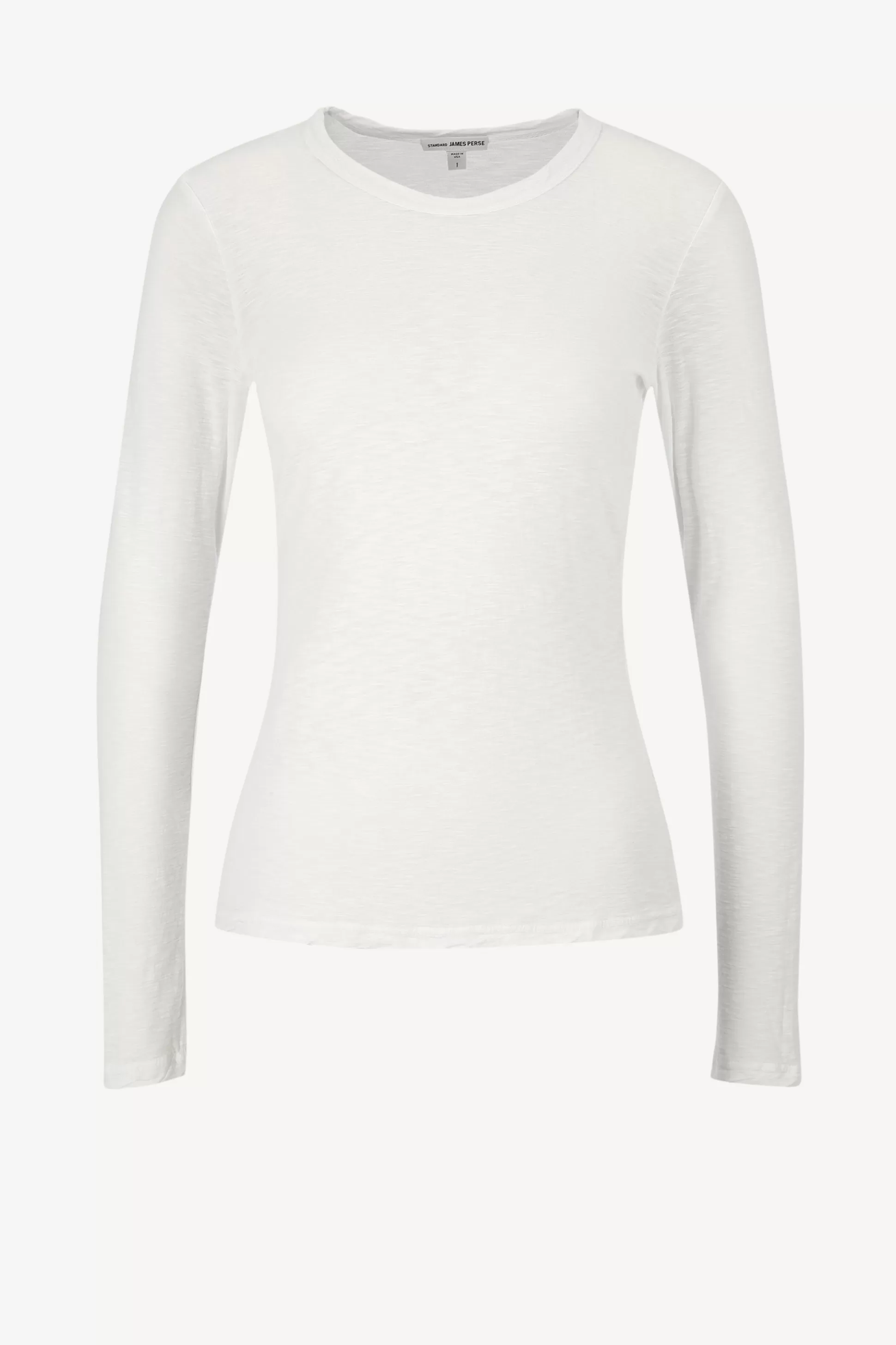 James Perse T-Shirts & Manches Longues^T-Shirt Manches Longues Crew En Blanc