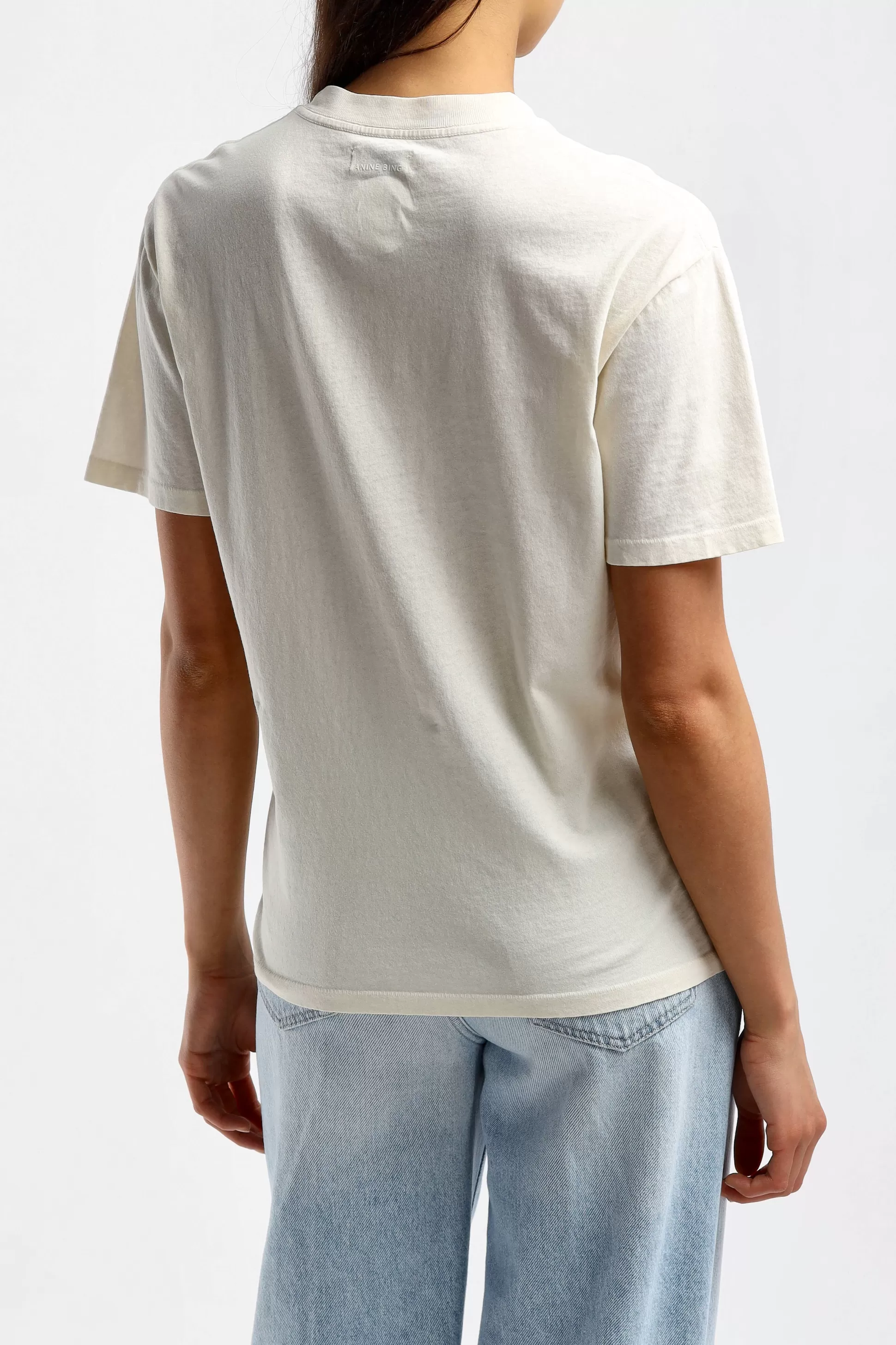 Anine Bing T-Shirts & Manches Longues^T-Shirt Milo En Blanc Casse