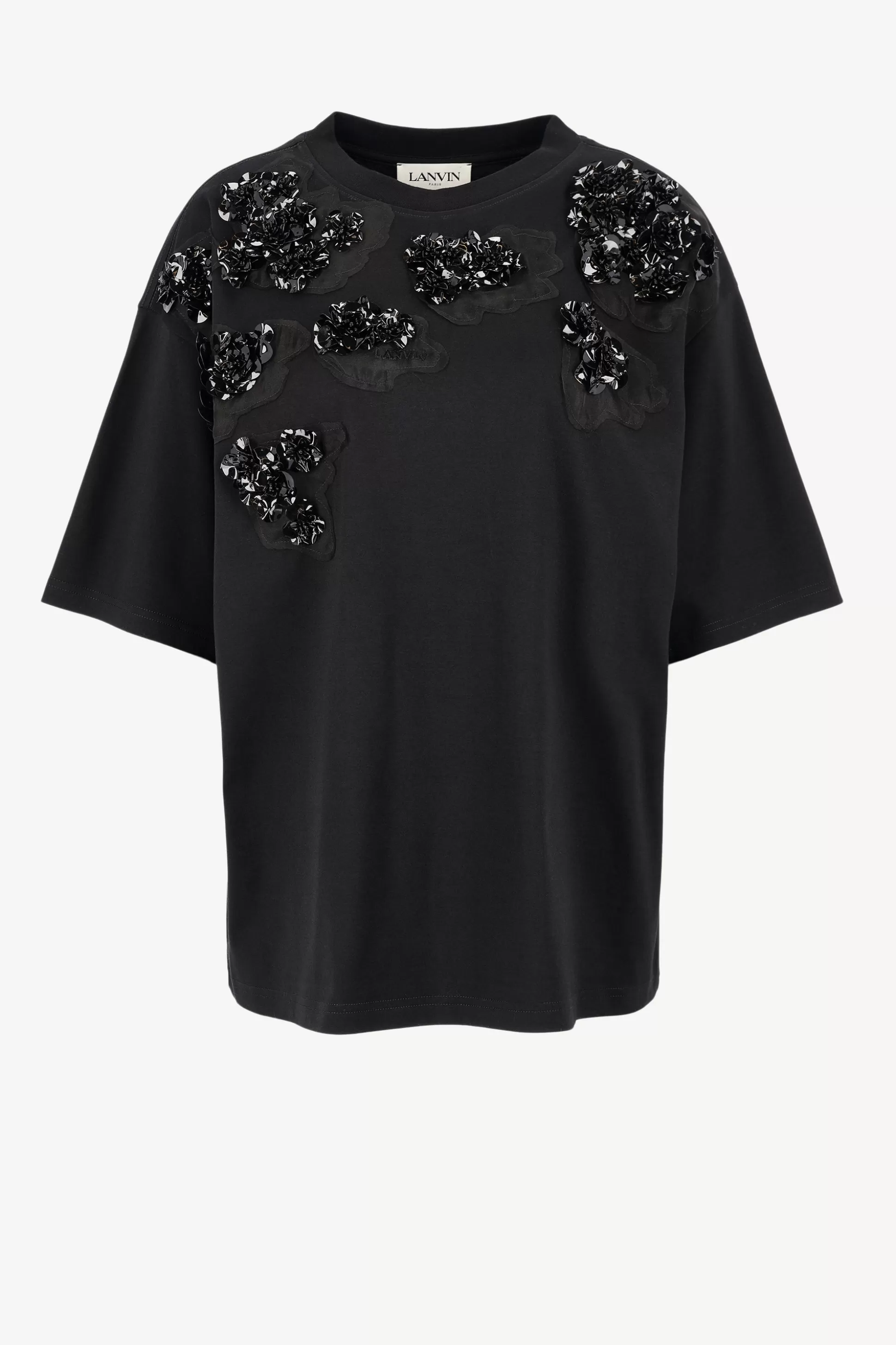 Lanvin T-Shirts & Manches Longues^T-Shirt Oversized Flower En Noir