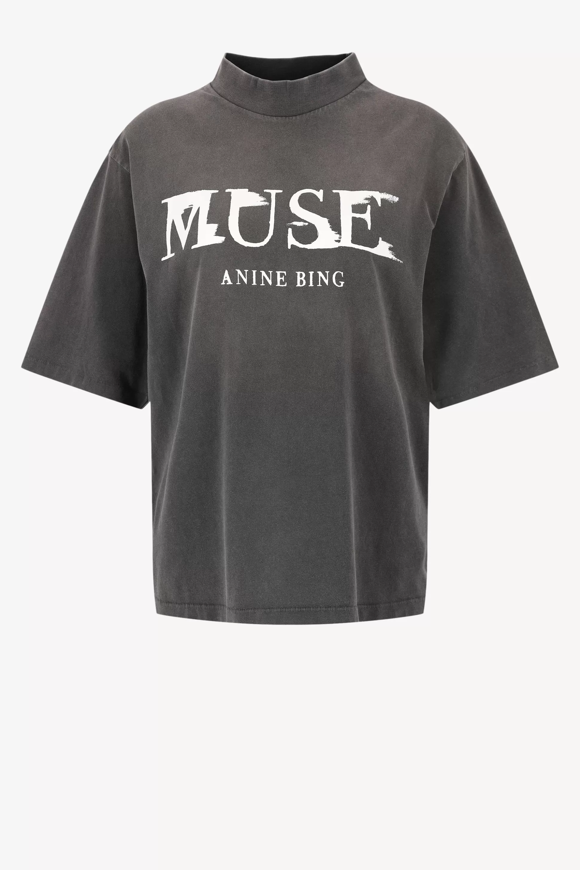 Anine Bing T-Shirts & Manches Longues^T-Shirt Wes Muse En Noir Delave