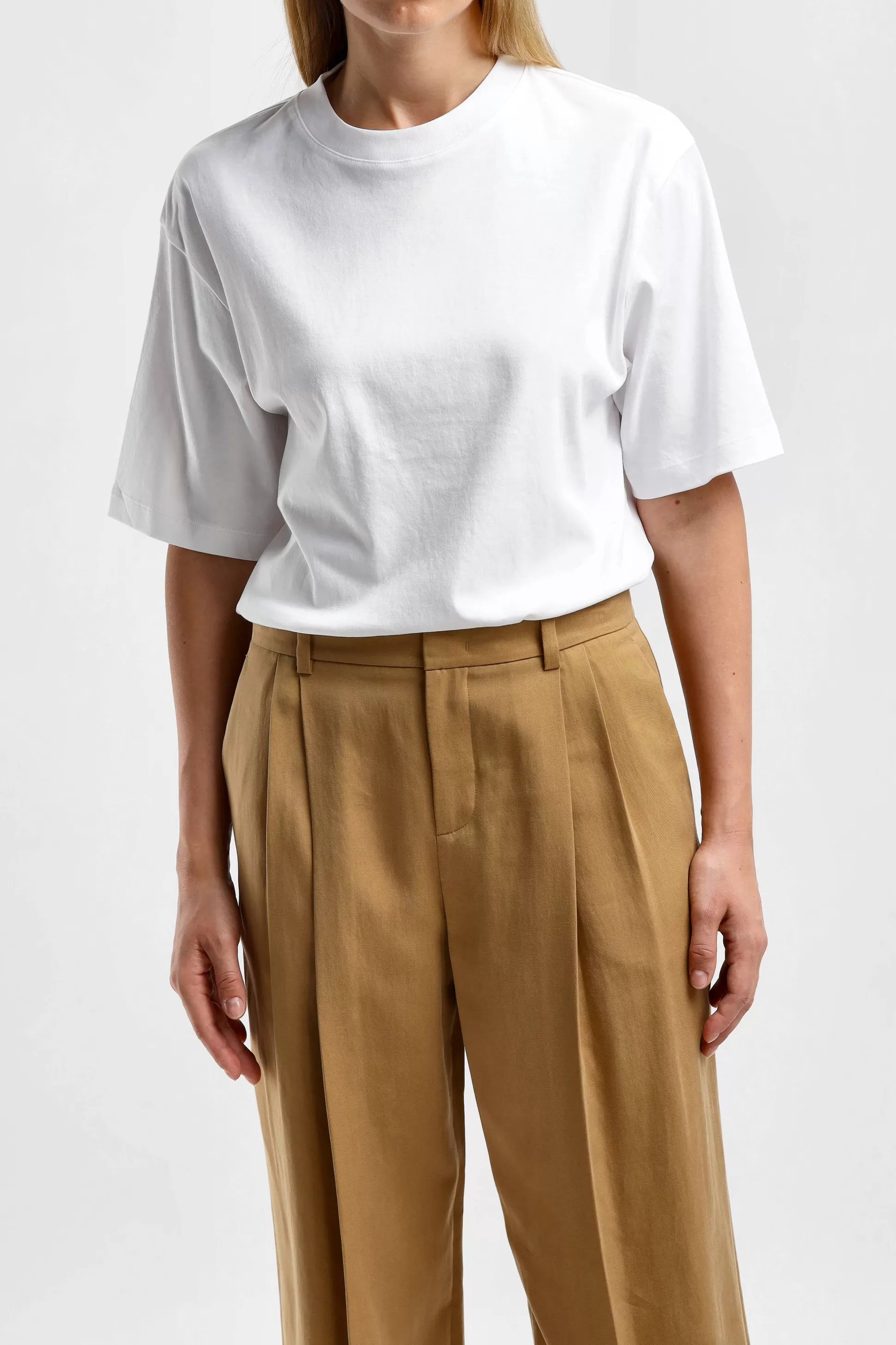 Vince T-Shirts & Manches Longues^T-Shirt Wide In Optic White