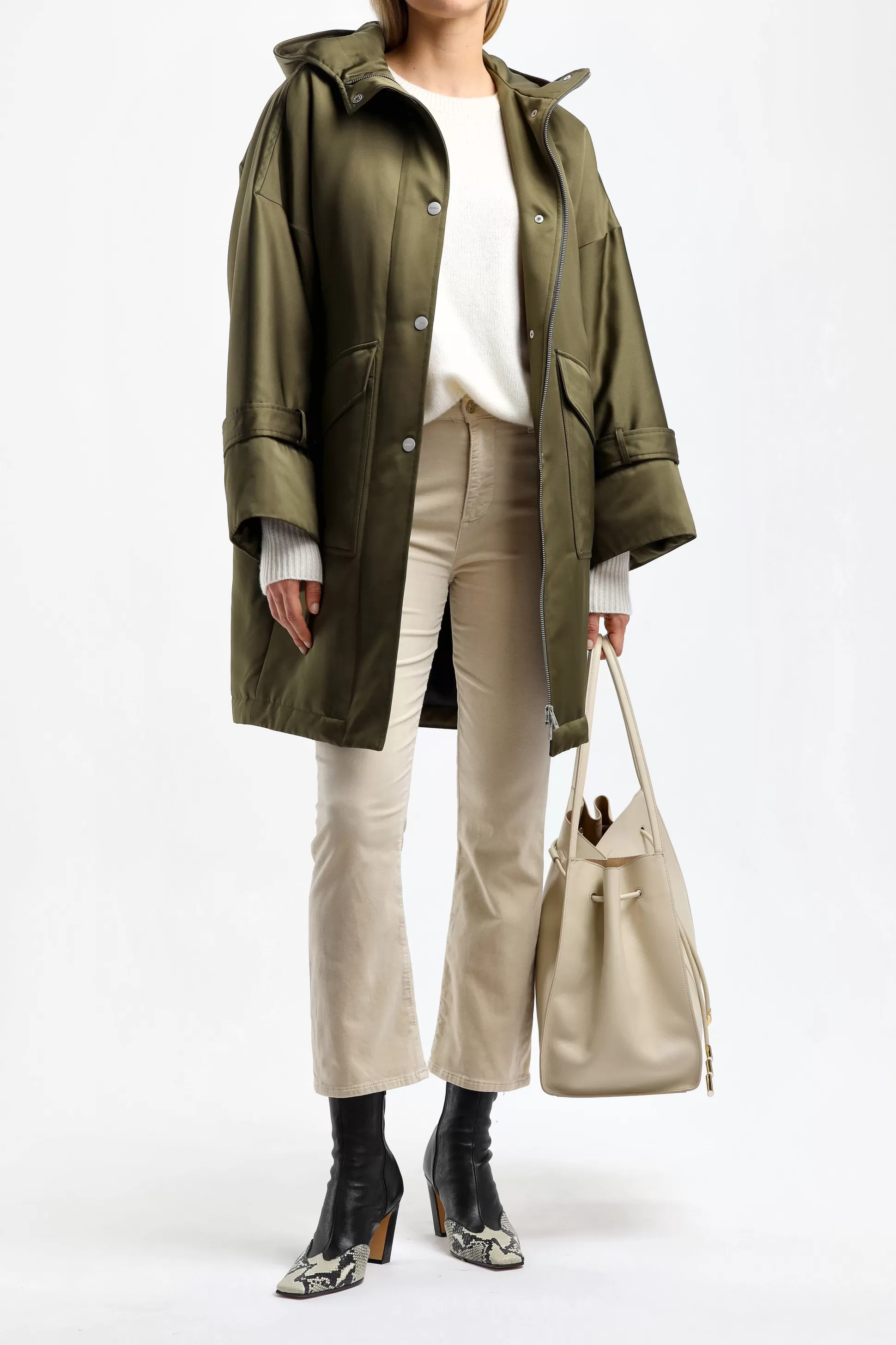 Ahirain Vestes & Gilets^Veste Parka Techno En Olive Martini